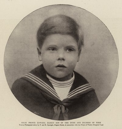 H R H Prins Edward, ældste søn af hertugen og hertuginden af York af English Photographer