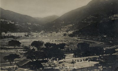 Happy Valley, Hongkong, fra et album med fotografier relateret til tjenesten for Pte H. Chick, 1940 af English Photographer