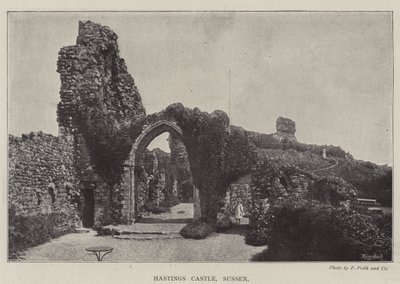 Hastings Castle, Sussex af English Photographer