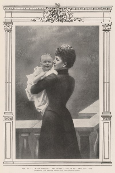 Hendes Majestæt Dronning Alexandra og Prins Henry af Cornwall og York af English Photographer