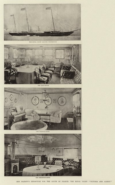 Hendes Majestæts afgang til Sydfrankrig, Royal Yacht Victoria og Albert af English Photographer