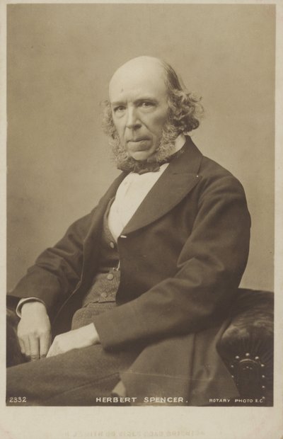 Herbert Spencer (1820-1903), engelsk filosof, politisk teoretiker, biolog og sociolog af English Photographer