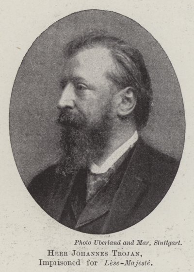 Hr. Johannes Trojan, fængslet for Læse Majestæt af English Photographer