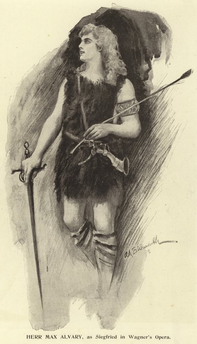 Herr Max Alvary, som Siegfried i Wagners Opera af English Photographer