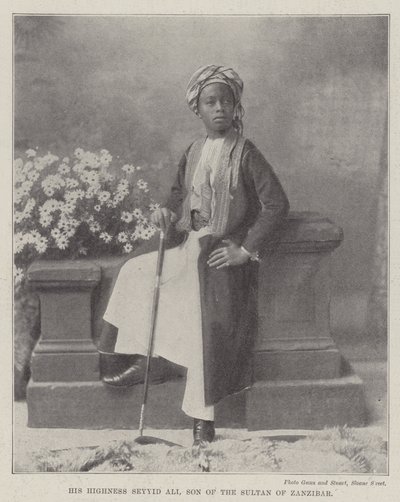 Hans Højhed Seyyid Ali, søn af sultanen af Zanzibar af English Photographer
