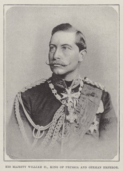 Hans Majestæt Vilhelm II, konge af Preussen og tysk kejser af English Photographer