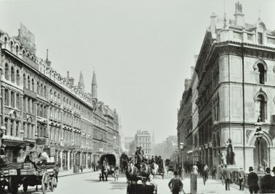 Holborn Viadukt, kigger mod øst, City of London, 1875 af English Photographer