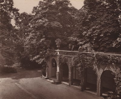 Holland House, London: Terrace over Colonnade, South Side (s/h foto) af English Photographer