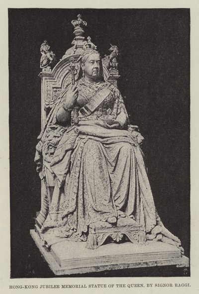 Hong-Kong Jubilee Memorial Statue af Dronningen, af Signor Raggi af English Photographer