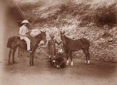 Heste hos Simla, Queen Mab og Gladys af English Photographer