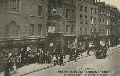 Houndsditch, en af de travleste gader i London, Home of the Novelty Trade, London af English Photographer