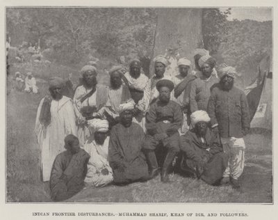 Indian Frontier Disturbances, Muhammad Sharif, Khan of Dir, og følgere af English Photographer