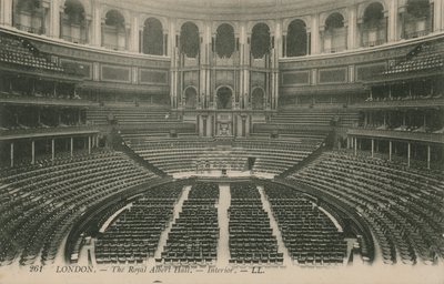 Interiør i Royal Albert Hall, London af English Photographer