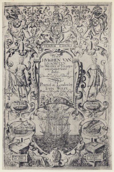 J Linschoten, Discourse of Voyages, J Wolfe 1598 (s/h-foto) af English Photographer