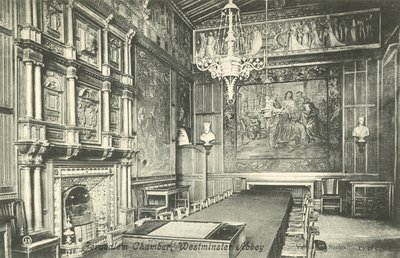 Jerusalem Chamber, Westminster Abbey (s/h-billede) af English Photographer