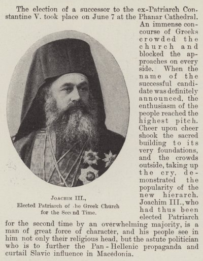 Joachim III, valgt til patriark for den græske kirke for anden gang af English Photographer