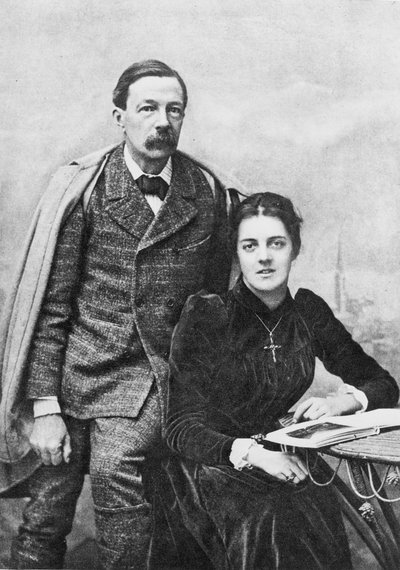 John Addington Symonds (1840-93) og hans datter, 1891 af English Photographer
