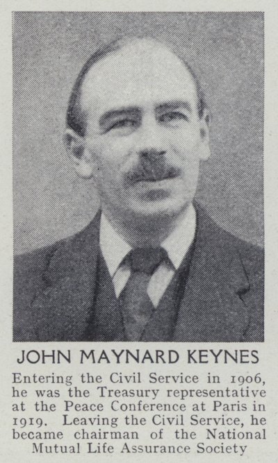 John Maynard Keynes (s/h foto) af English Photographer
