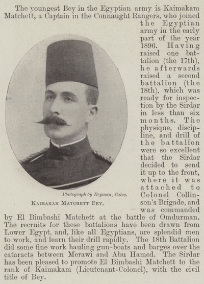 Kaimakam Matchett Bey von English Photographer