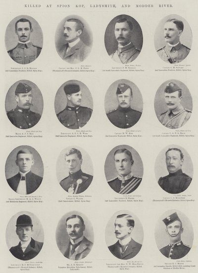 Killed at Spion Kop, Ladysmith, and Modder River af English Photographer