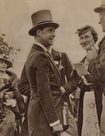 King Edward VIII and Mrs Simpson at Ascotdani af English Photographer