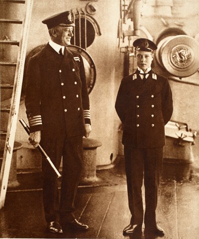 Kong Edward VIII som Midshipman i H.M.S. Hindustan, 1910 af English Photographer
