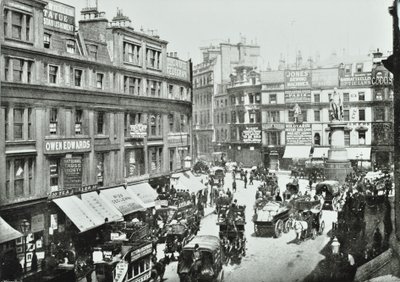 King William Street, ser mod nord, City of London, 1895 af English Photographer