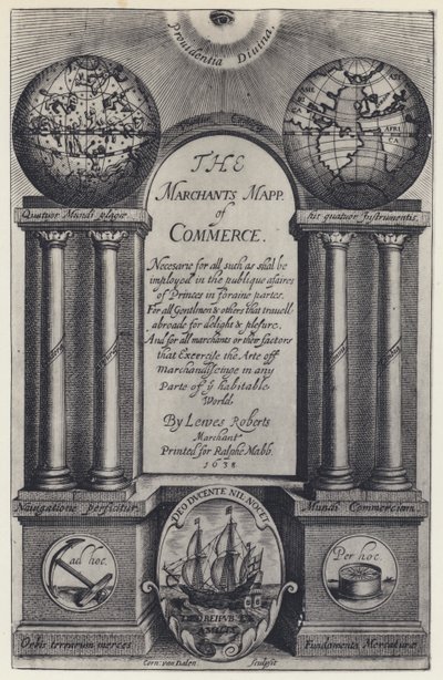 L Roberts, The Merchants Mapp of Commerce, R Mabb 1638 (s/h-foto) af English Photographer
