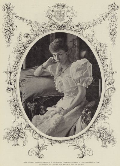 Lady Margaret Grosvenor, datter af hertugen af Westminster, gift med prins Adolphus af Teck af English Photographer