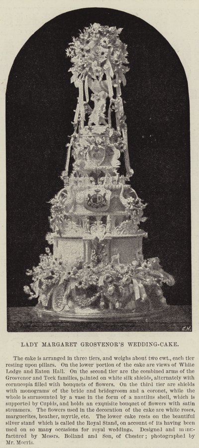 Lady Margaret Grosvenors bryllupskage af English Photographer