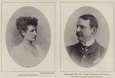 Lady West Ridgeway og den ærede Sir Joseph West Ridgeway af English Photographer