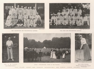 Sidste ugers tennis- og kroketturneringer og folkeskolecricket af English Photographer