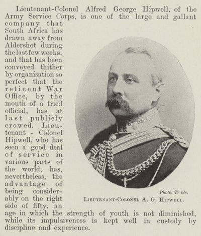 Oberstløjtnant A G Hipwell af English Photographer