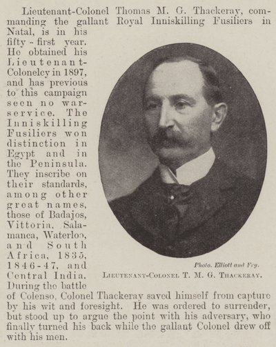 Oberstløjtnant T M G Thackeray af English Photographer