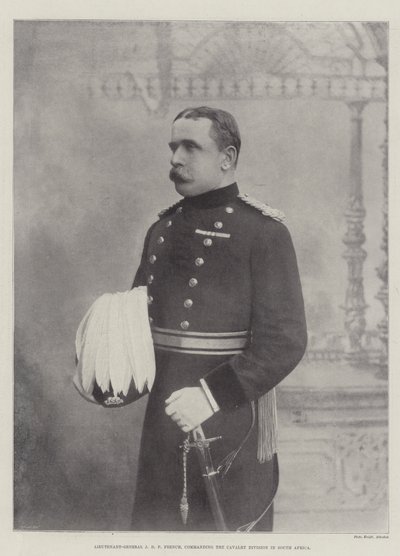 Generalløjtnant J D P French, der kommanderede kavaleridivisionen i Sydafrika af English Photographer