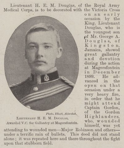 Løjtnant H E M Douglas, tildelt VC for galanteri ved Magersfontein af English Photographer