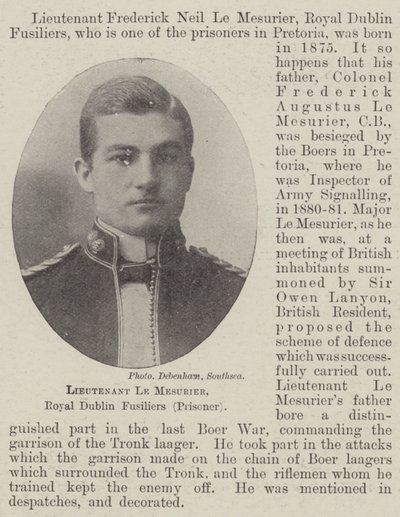 Løjtnant Le Mesurier, Royal Dublin Fusiliers (fange) af English Photographer