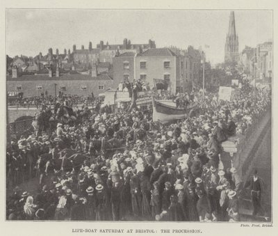 Redningsbåd lørdag i Bristol, Procession af English Photographer