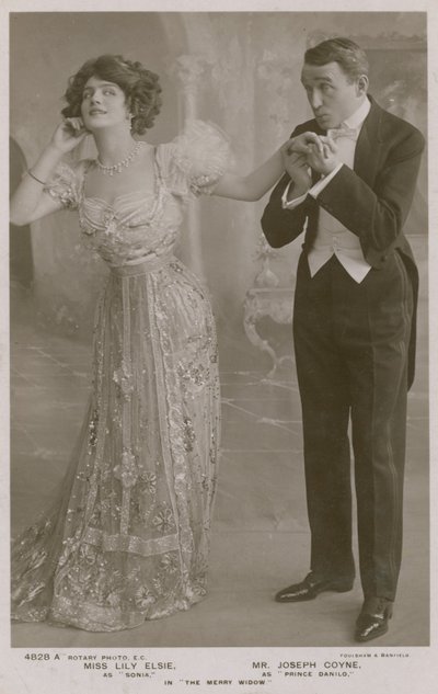 Lily Elsie og Joseph Coyne i Den muntre enke af English Photographer