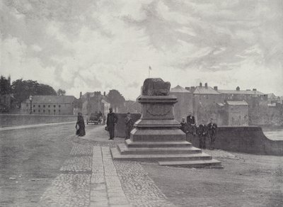 Limerick, The Treaty Stone, Thomond Bridge og Castle af English Photographer