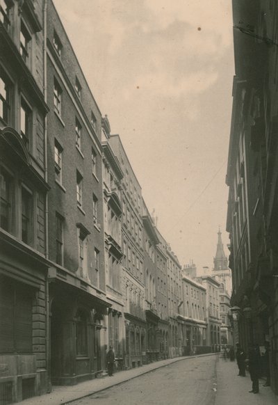 Lombard Street, London; fotografi; dateret juni 1885 af English Photographer