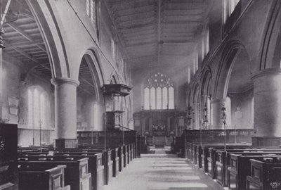 London City Churches: All Hallows, Barking (s/h-billede) af English Photographer