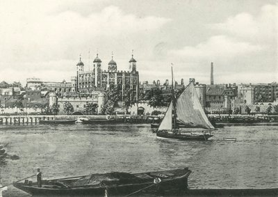 London Tower fra Themsen af English Photographer