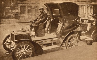 Londons første motortaxi af English Photographer