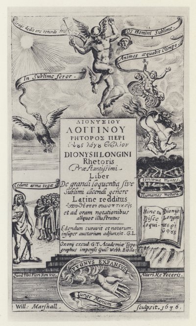 Longinus, G T for G Webb, Oxford 1636 (s/h-foto) af English Photographer