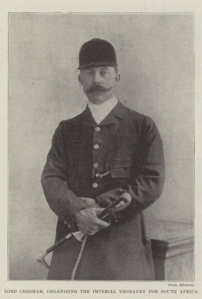 Lord Chesham, der organiserer Imperial Yeomanry for Sydafrika af English Photographer