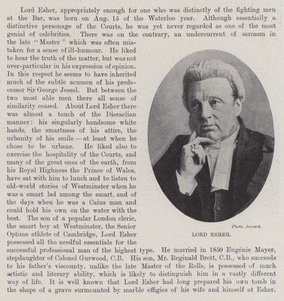 Lord Esher af English Photographer