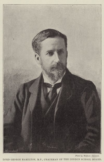 Lord George Hamilton, MP, formand for London School Board af English Photographer