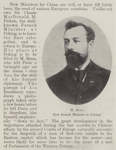 M Beau, ny fransk minister i Peking af English Photographer