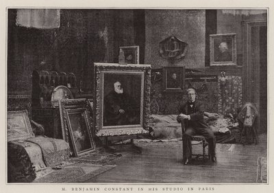 M Benjamin Constant i sit atelier i Paris af English Photographer
